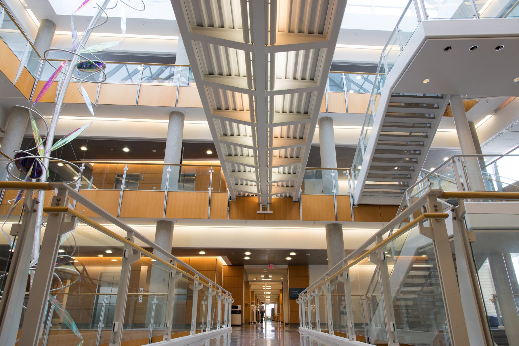 looking up from the floor of the atrium